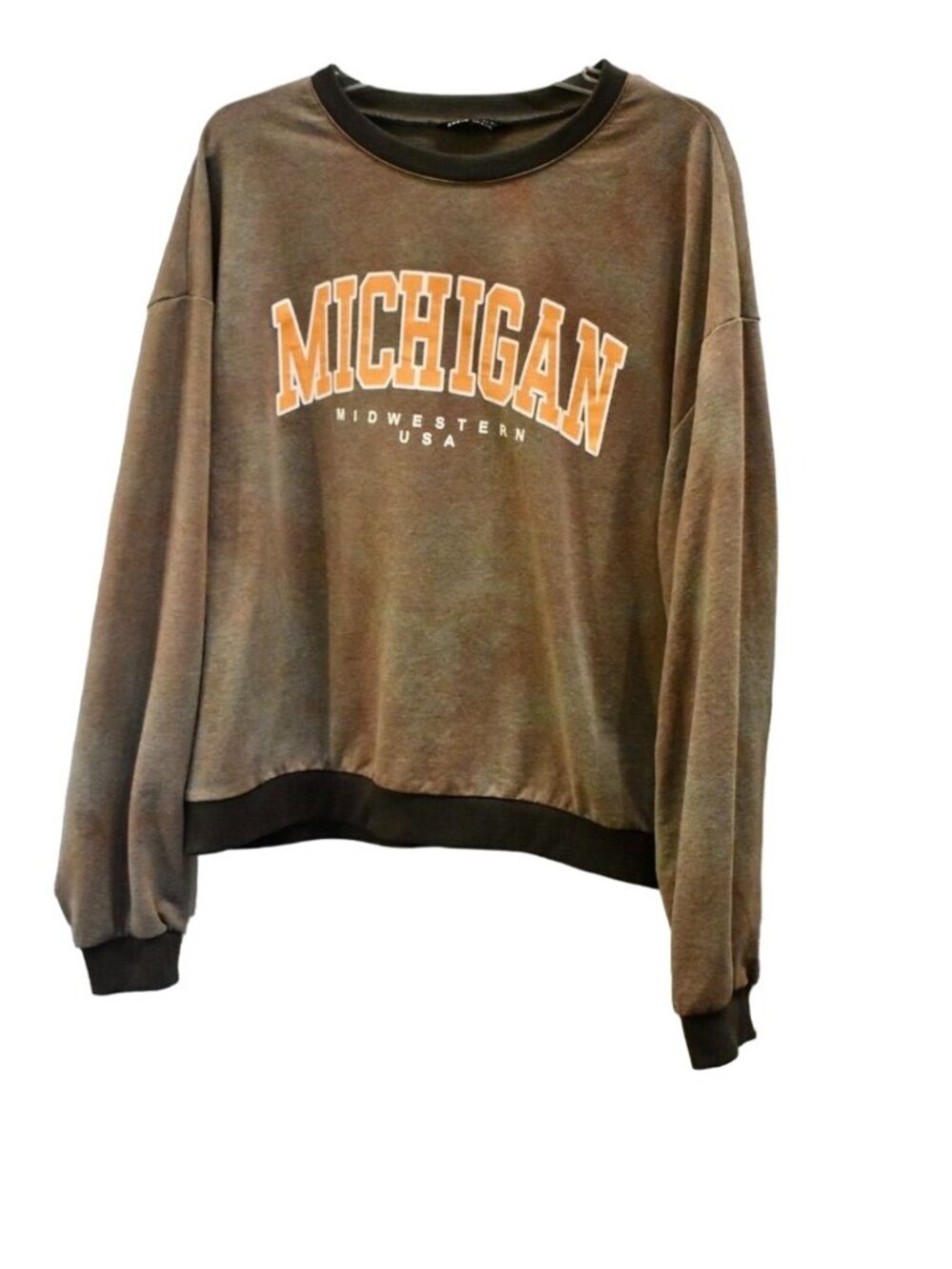 Women's Shein Michigan Midwestern USA Crop Sweatshirt Size XL